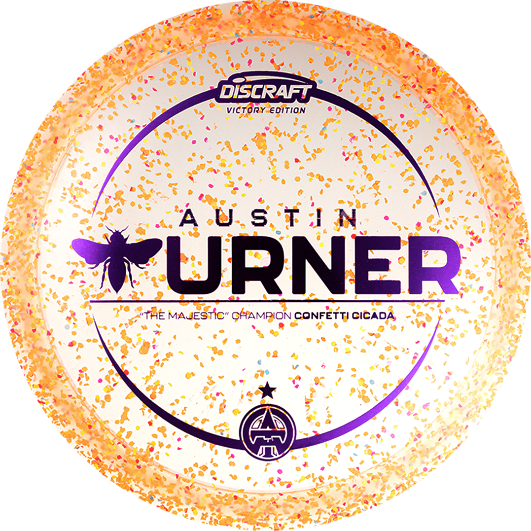 Discraft Limited Edition Victory Edition 2025 The Majestic Champion Austin Turner Confetti Elite Z Cicada Fairway Driver Golf Disc