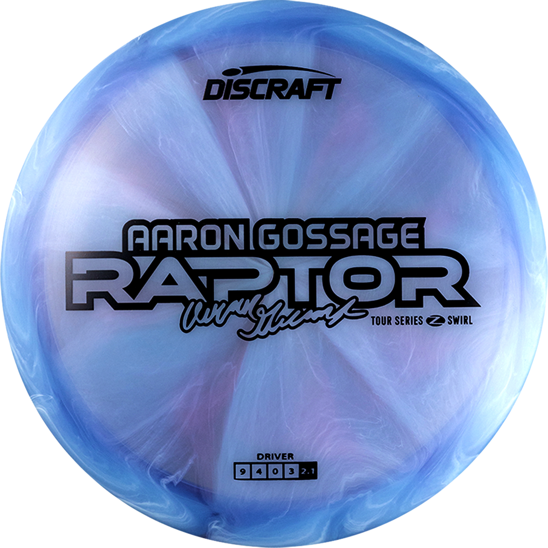 Discraft Limited Edition 2025 Tour Series Aaron Gossage Swirl Elite Z Raptor Distance Driver Golf Disc