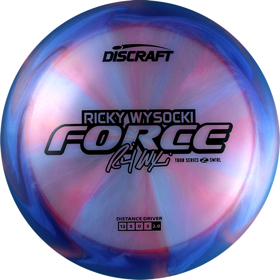 Discraft Limited Edition 2025 Tour Series Ricky Wysocki Swirl Elite Z Force Distance Driver Golf Disc
