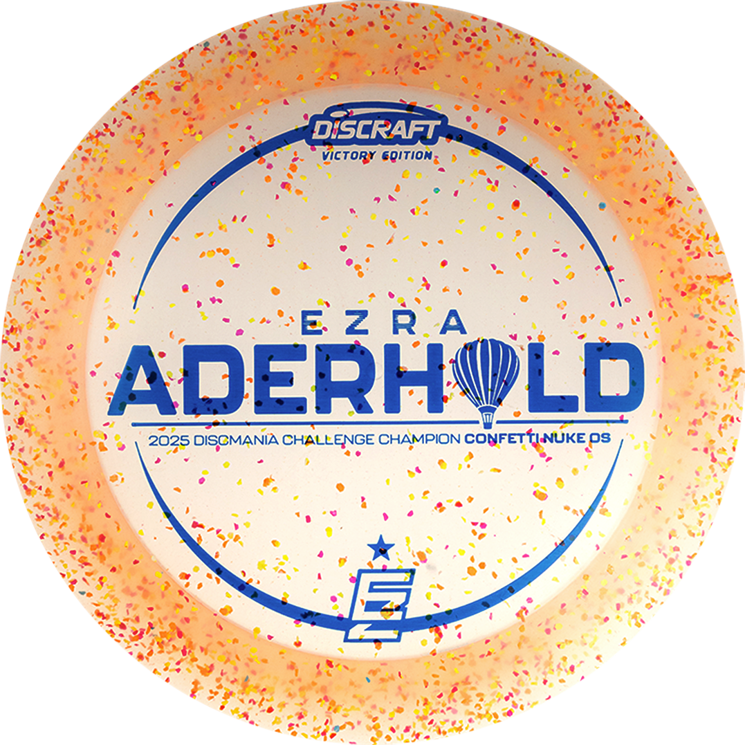 Discraft Limited Edition Victory Edition 2025 Discmania Challenge Champion Ezra Aderhold Confetti Elite Z Nuke OS Distance Driver Golf Disc