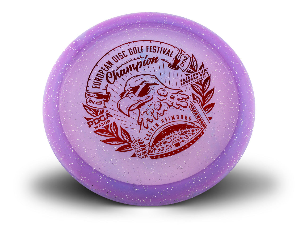 Innova Limited Edition 2025 Tour Series Calvin Heimburg European Disc Golf Festival Commemorative Metal Flake Champion Eagle Fairway Driver Golf Disc