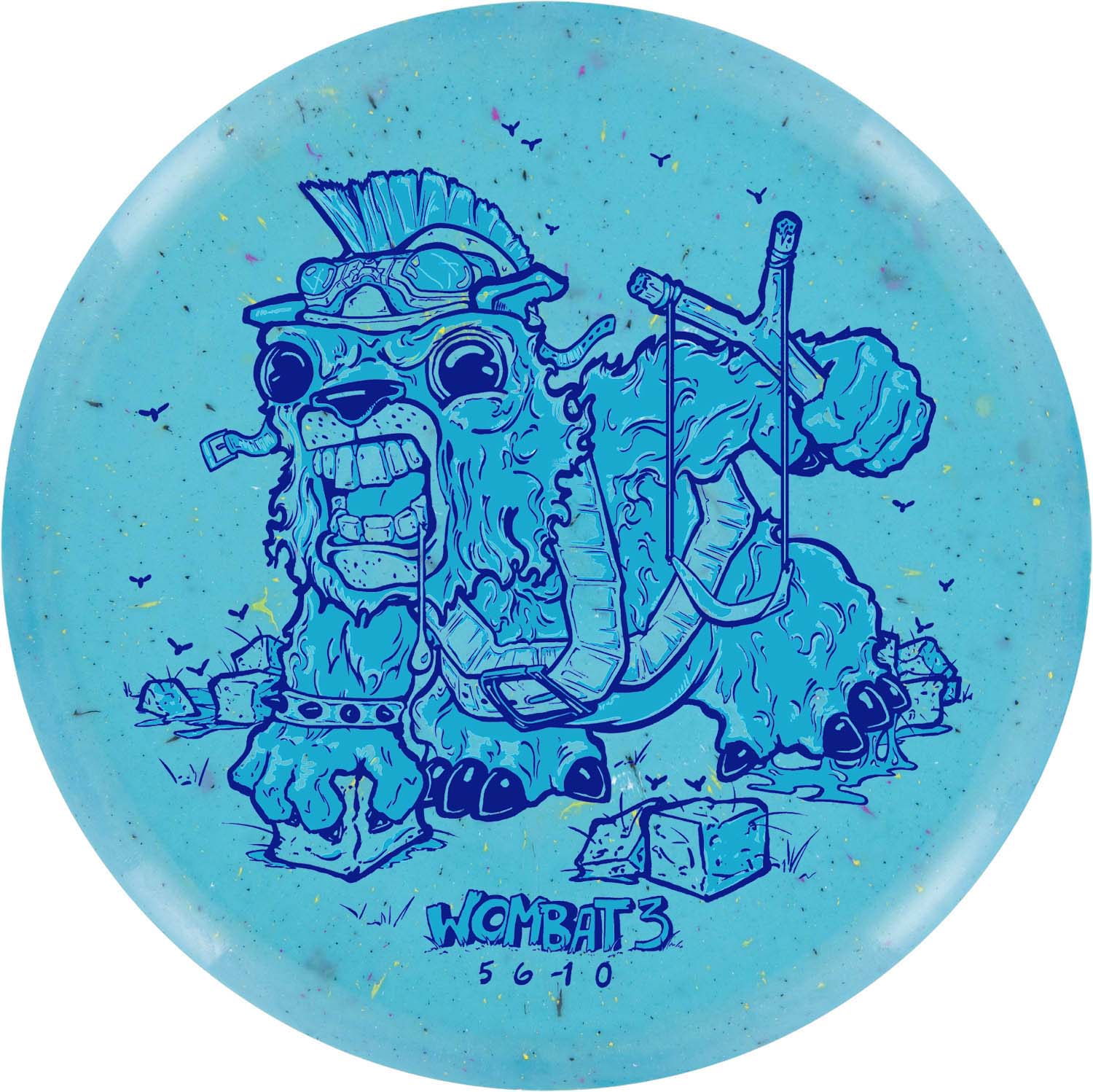 Innova Limited Edition Unhinged Stamp Splatter Star Wombat3 Midrange Golf Disc