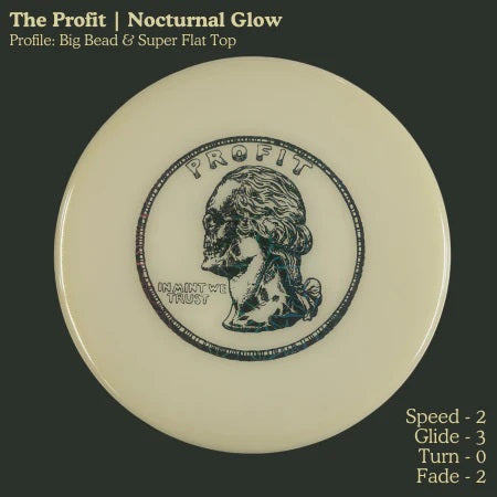 Mint Discs Limited Edition Heads Coin Stamp Glow Nocturnal Profit Putter Golf Disc