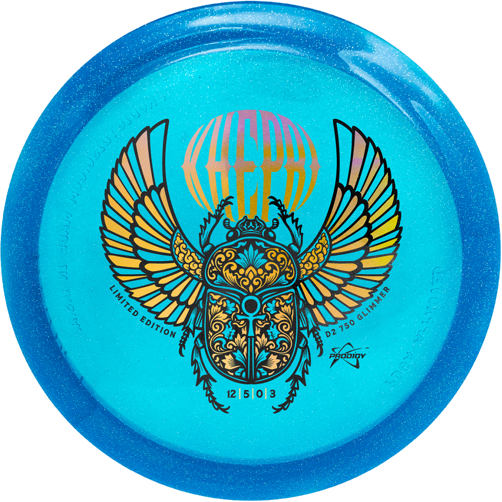 Prodigy Limited Edition Khepri Stamp Glimmer 750 Series D2 Distance Driver Golf Disc
