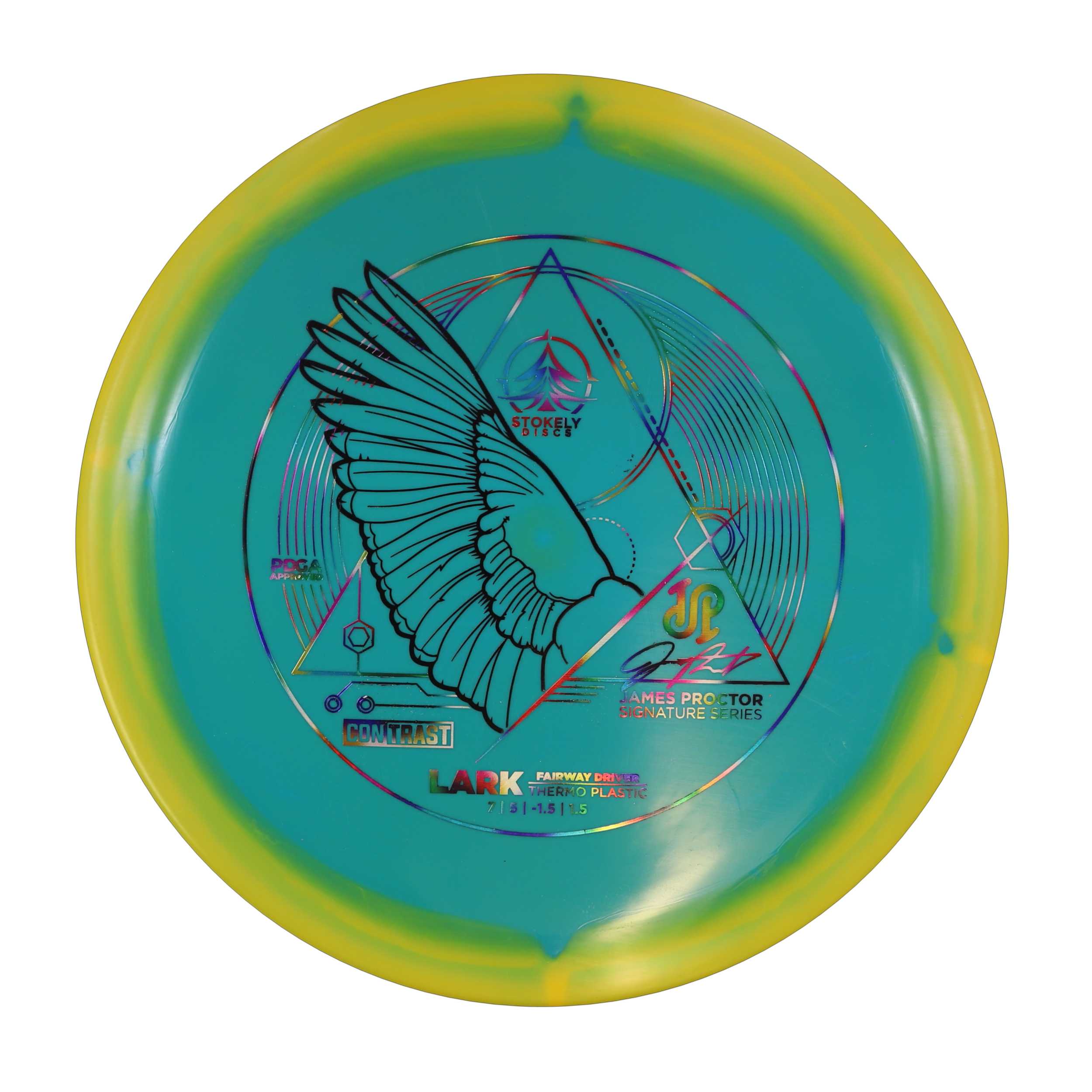 Stokely Limited Edition 2025 Signature Tour Series James Proctor Contrast Thermo Lark Fairway Driver Golf Disc