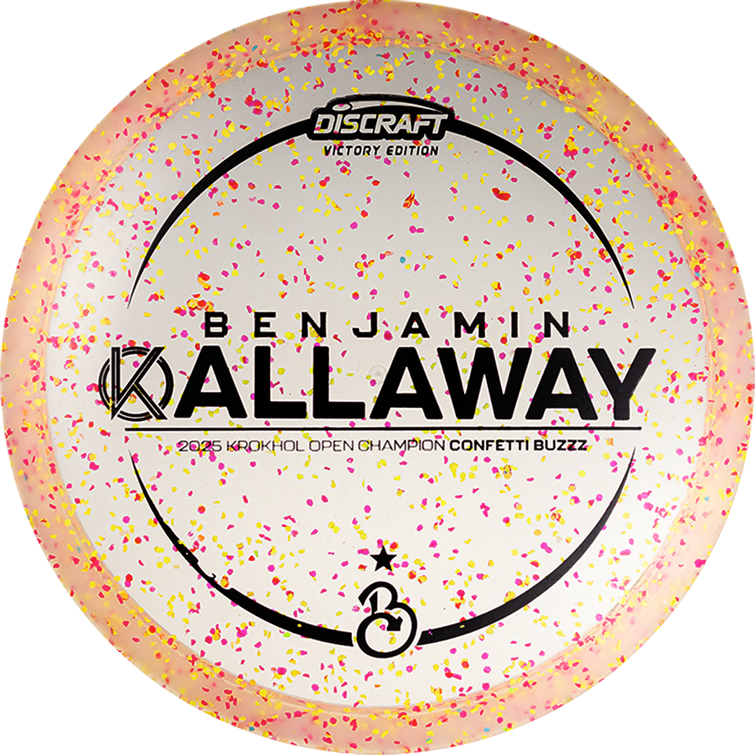 Discraft Limited Edition Victory Edition 2025 Krokhol Open Champion Ben Callaway Confetti Elite Z Buzzz Midrange Golf Disc