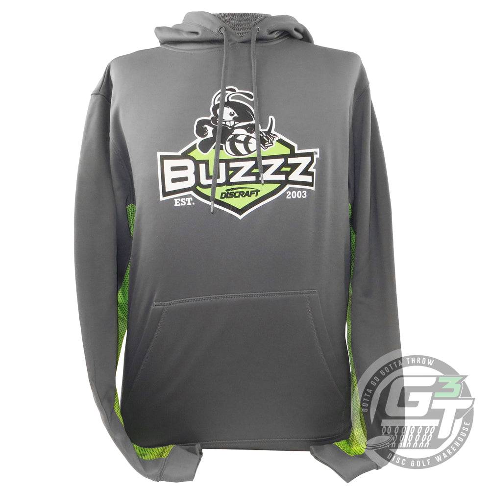 Discraft Apparel S / Gray / Green Discraft Hive Hex Performance Pullover Hoodie Disc Golf Sweatshirt