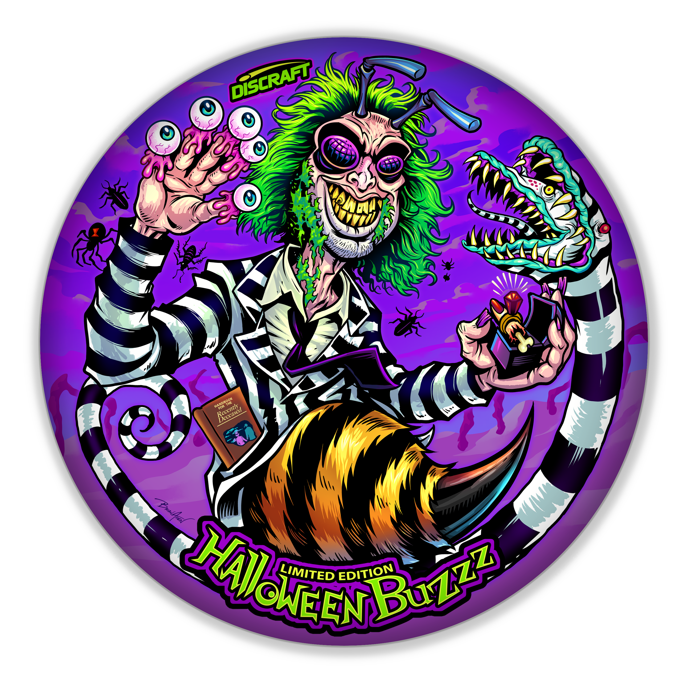 Discraft Limited Edition 2024 Halloween Buzzjuice SuperColor ESP Buzzz Midrange Golf Disc