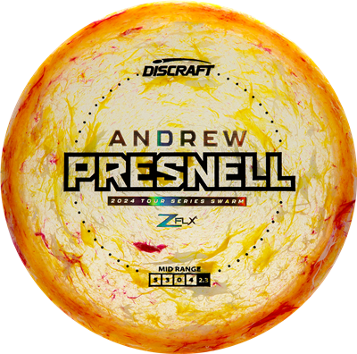 Discraft Limited Edition 2024 Tour Series Andrew Presnell Jawbreaker Elite Z FLX Swarm Midrange Golf Disc