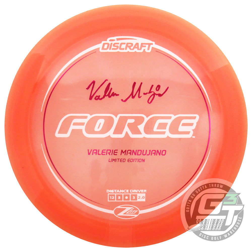 Discraft Limited Edition 2024 Elite Team Valerie Mandujano Z Lite Force Distance Driver Golf Disc