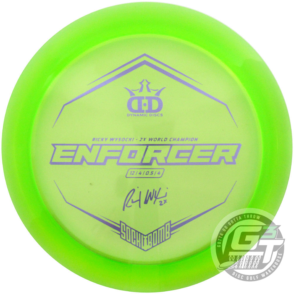 Dynamic Discs Limited Edition Ricky Wysocki Sockibomb Lucid-X Enforcer Distance Driver Golf Disc