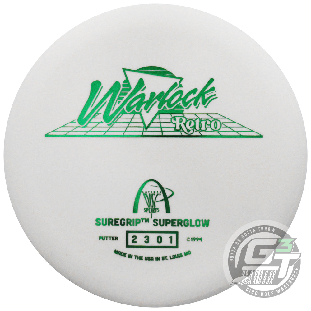 Gateway Super Glow Super Soft Retro Warlock Putter Golf Disc