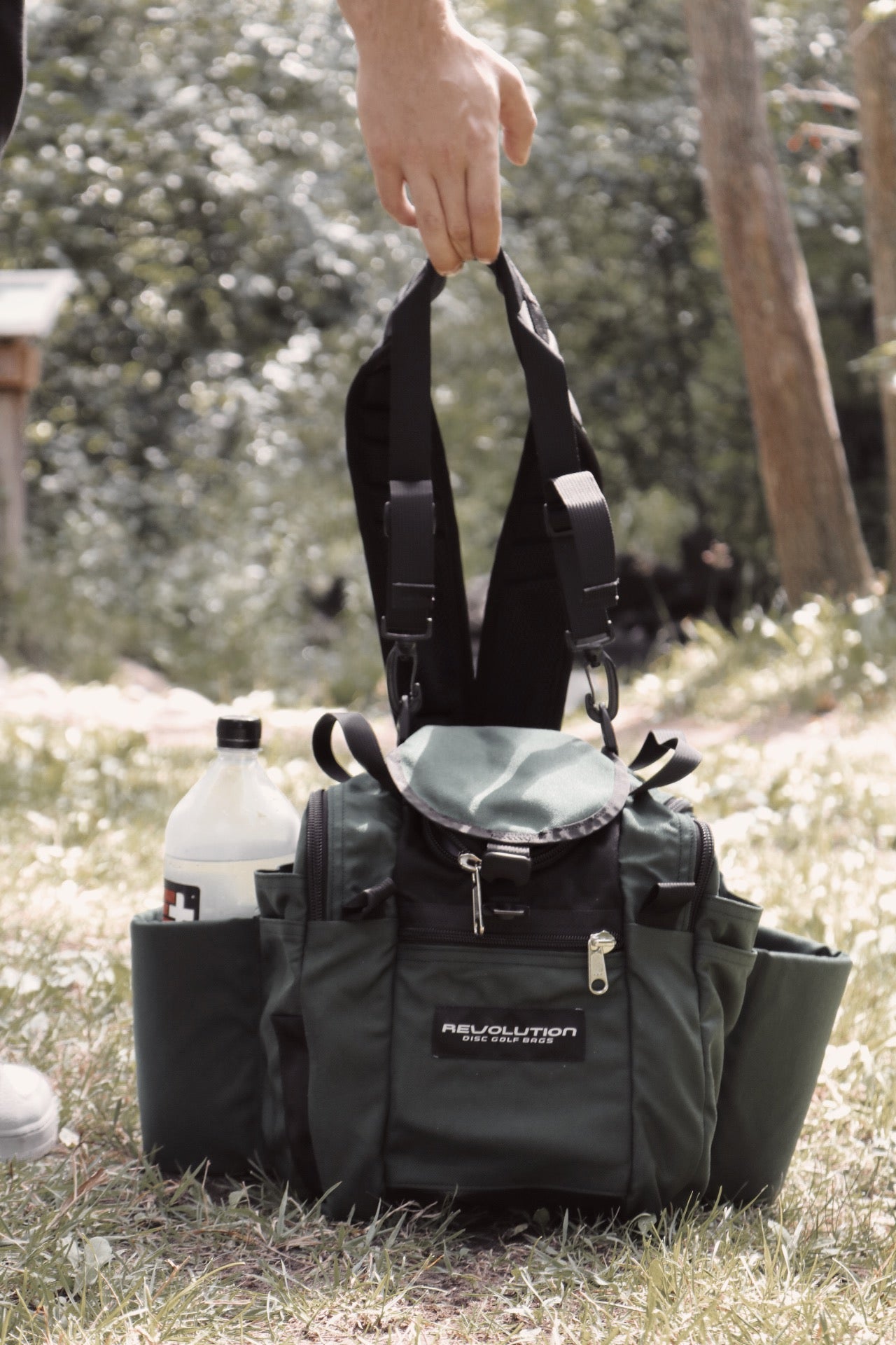 Revolution Mini Deluxe V3 Disc Golf Bag - Olive Green - Gotta Go Gotta Throw