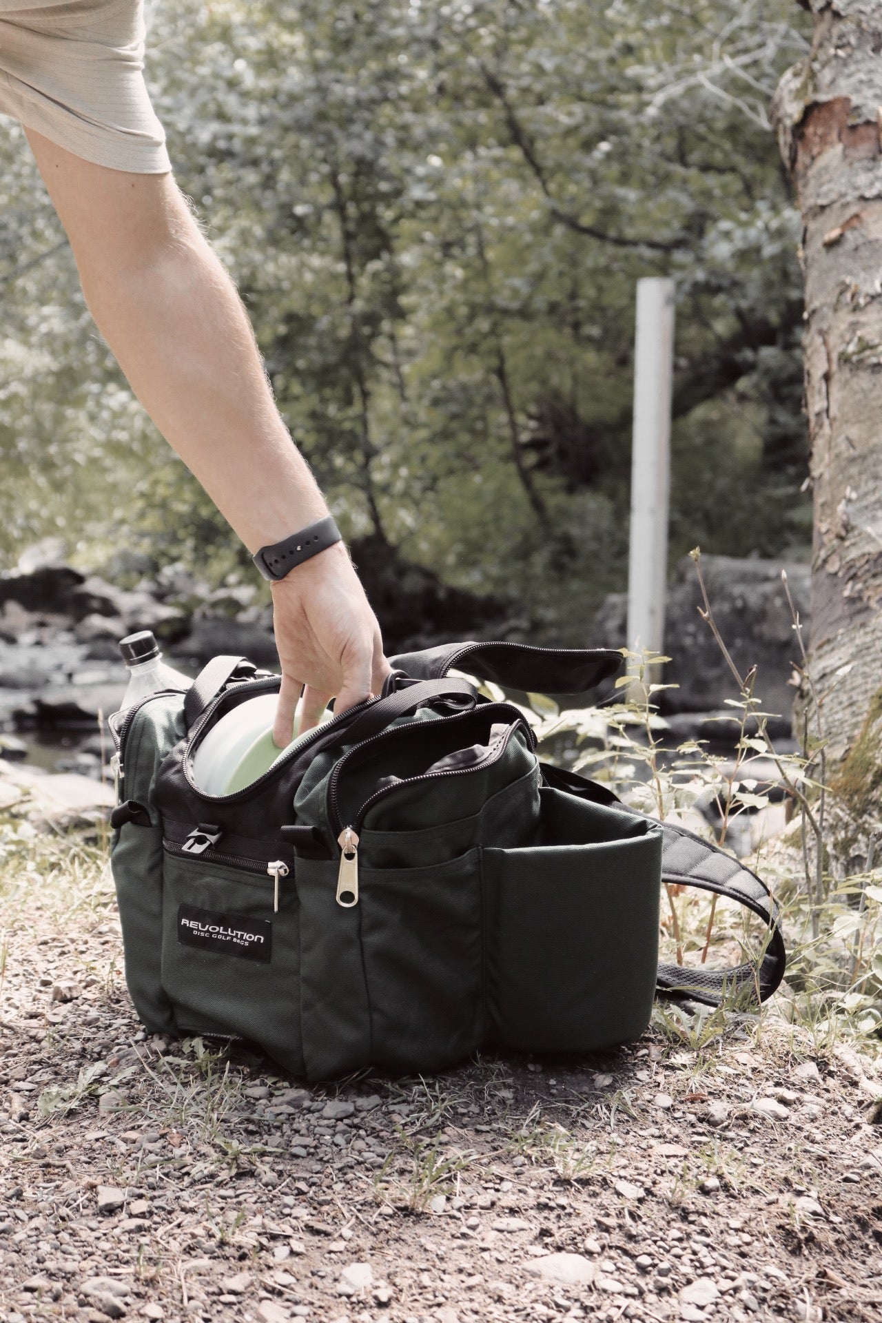 Revolution Mini Deluxe V3 Disc Golf Bag - Olive Green - Gotta Go Gotta Throw