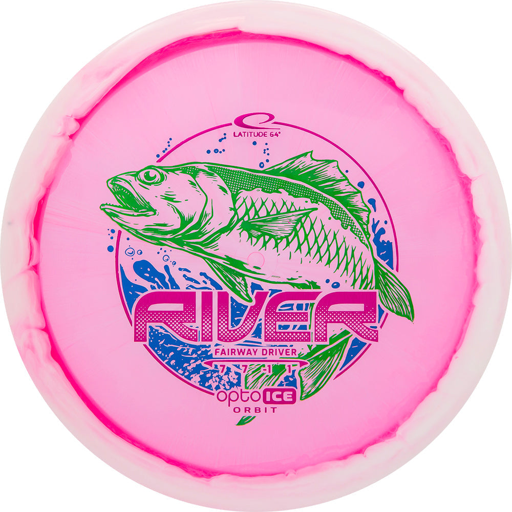 Latitude 64 Limited Edition Flying Fish Stamp Opto Ice Orbit River Fairway Driver Golf Disc