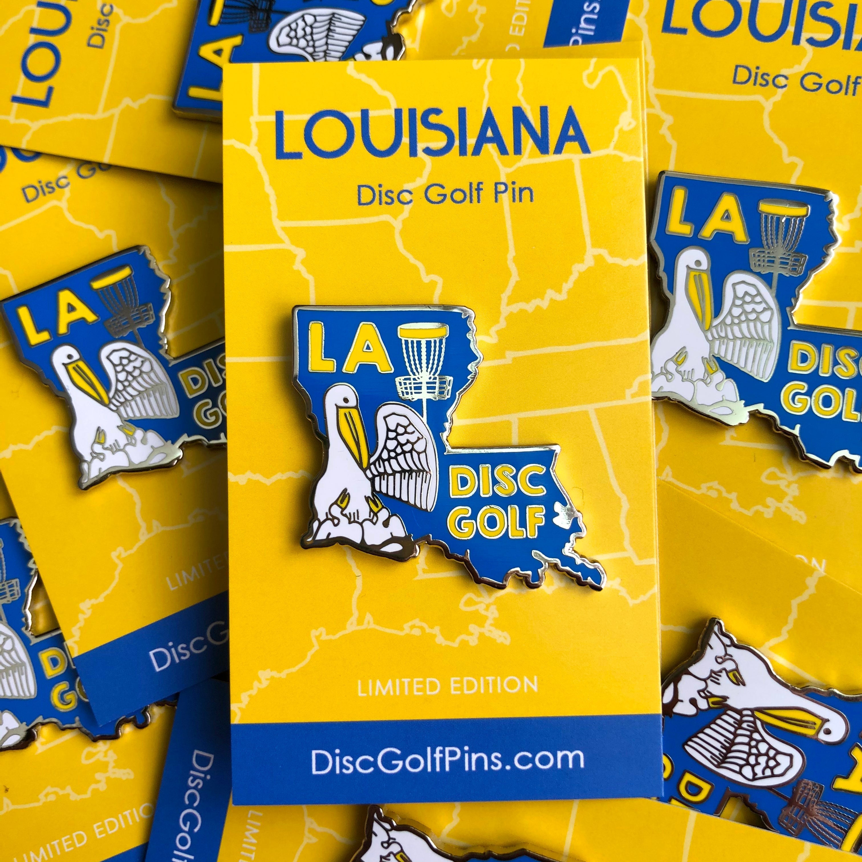 Louisiana Disc Golf Pin - Gotta Go Gotta Throw