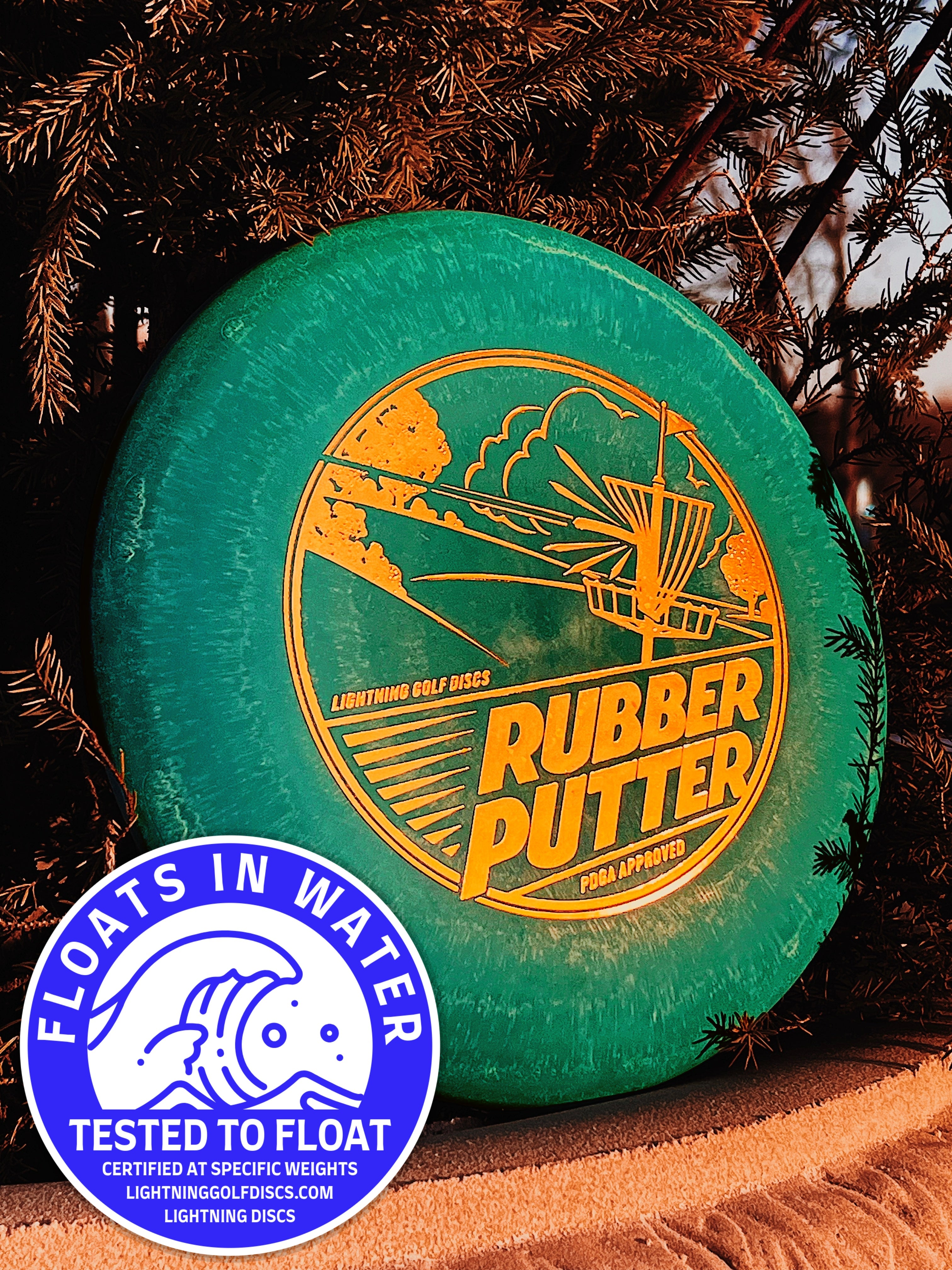 Lightning Standard Rubber Putter Golf Disc