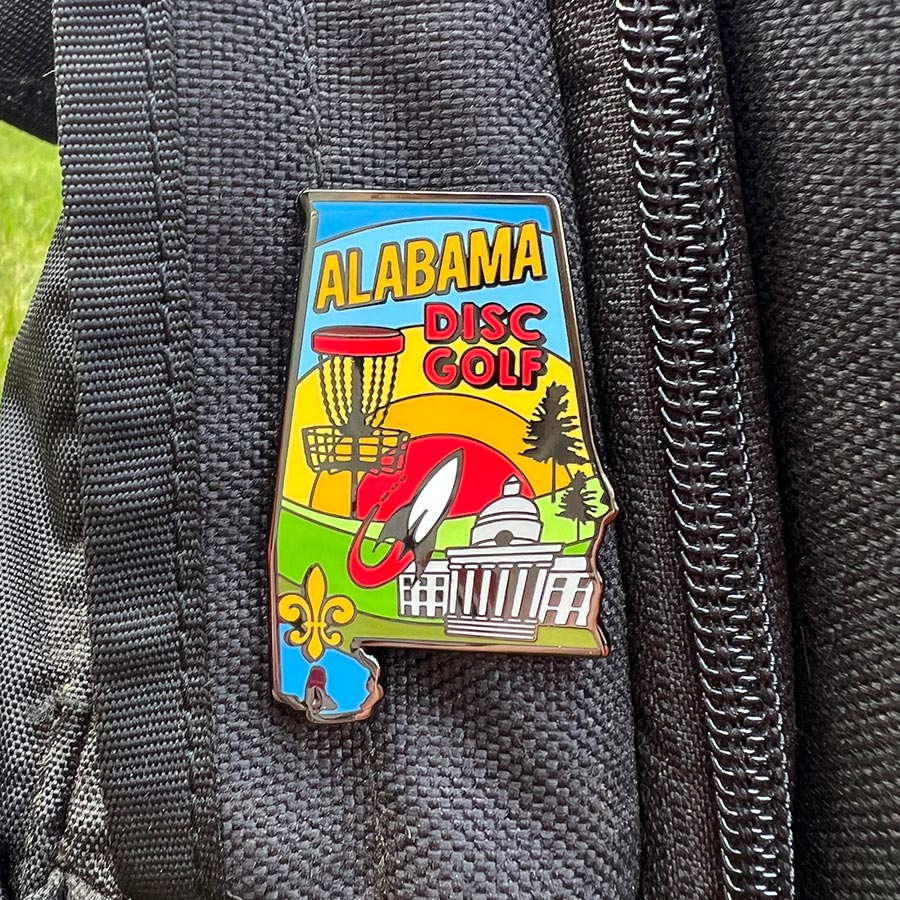 Alabama State Disc Golf Pin - Gotta Go Gotta Throw