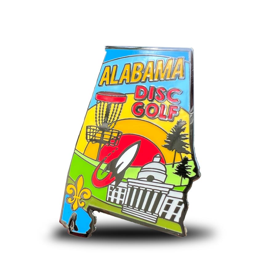 Alabama State Disc Golf Pin - Gotta Go Gotta Throw