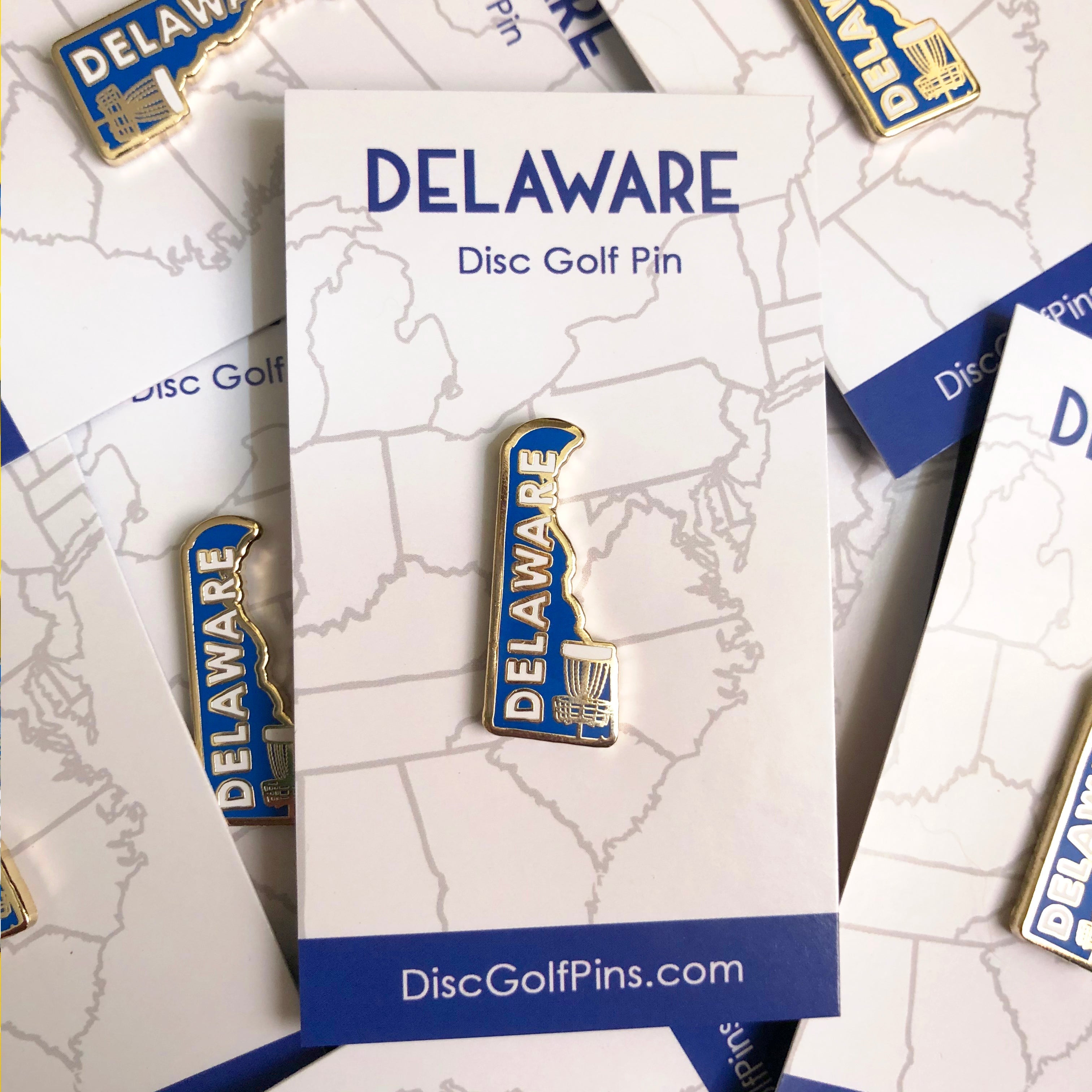 Delaware Disc Golf Pin - Gotta Go Gotta Throw
