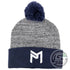 Discraft Apparel Heather Gray / Navy Blue Discraft Paul McBeth Logo Knit Pom Beanie Winter Disc Golf Hat