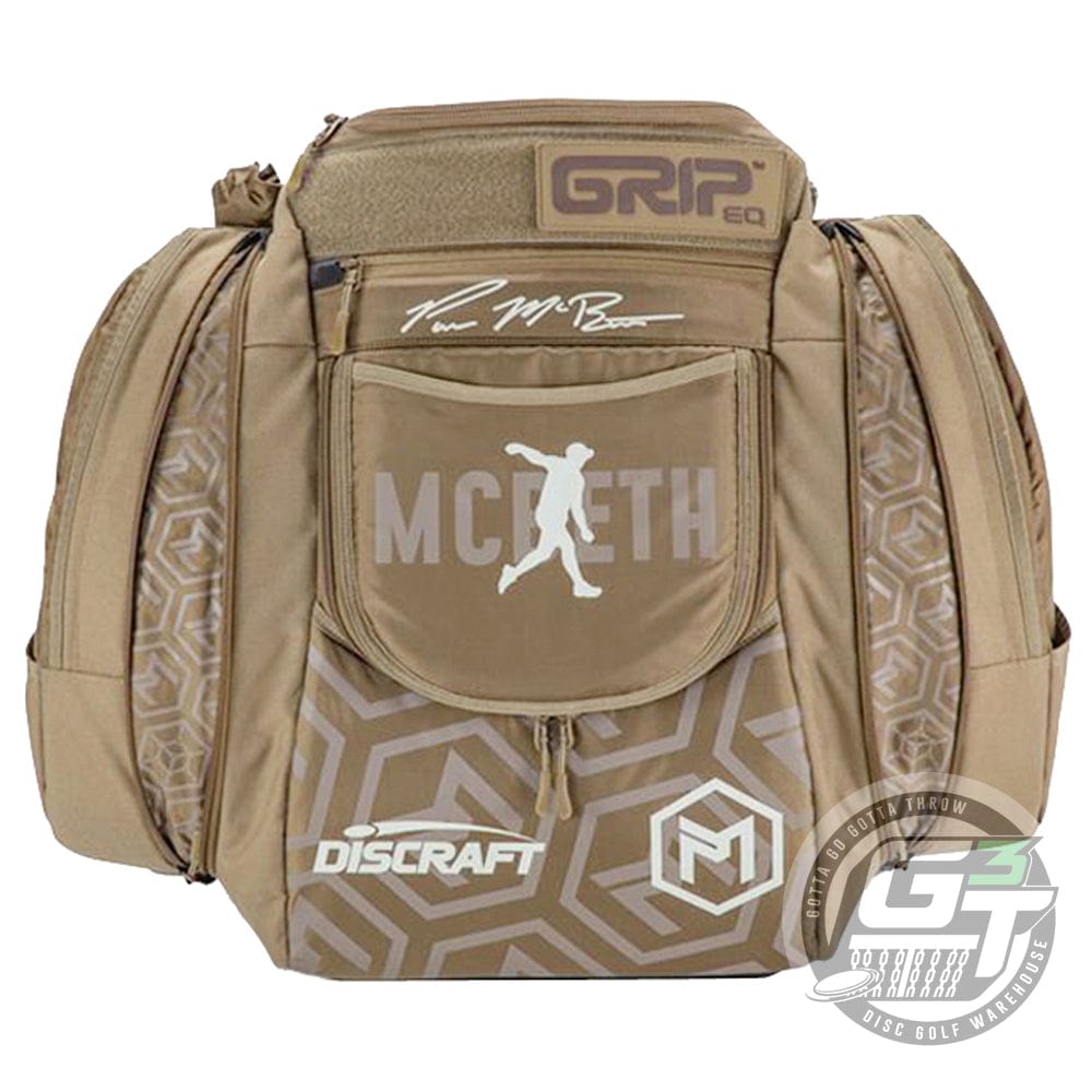 Discraft Bag Sand Discraft GripEQ Paul McBeth AX5 Signature Series Backpack Disc Golf Bag