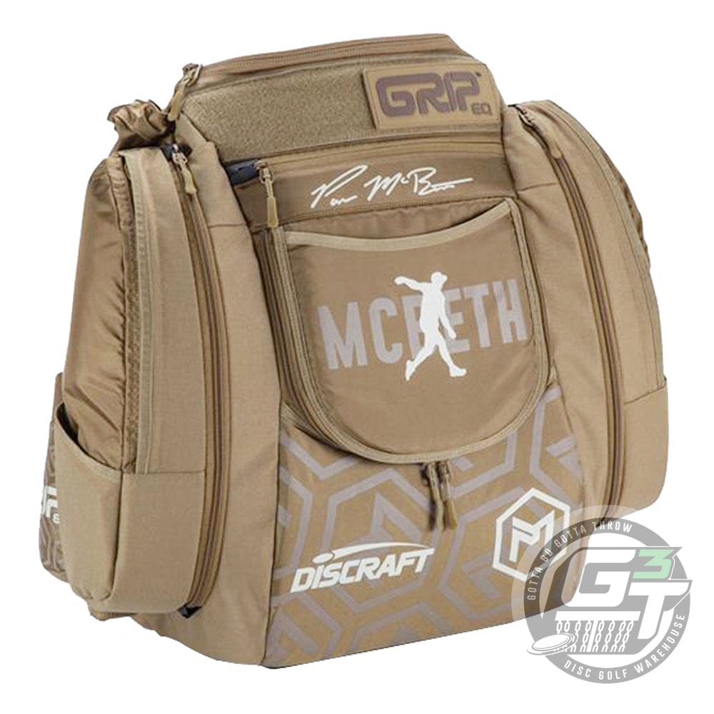 Discraft Bag Sand Discraft GripEQ Paul McBeth AX5 Signature Series Backpack Disc Golf Bag