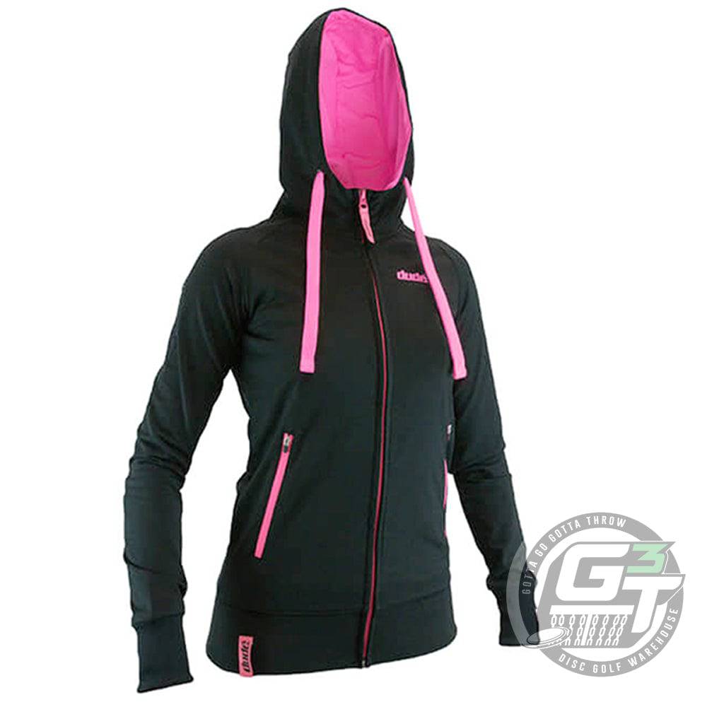 DUDE Ladies Inspire Tech Hoodie Fleece Disc Golf Jacket - Gotta Go Gotta Throw