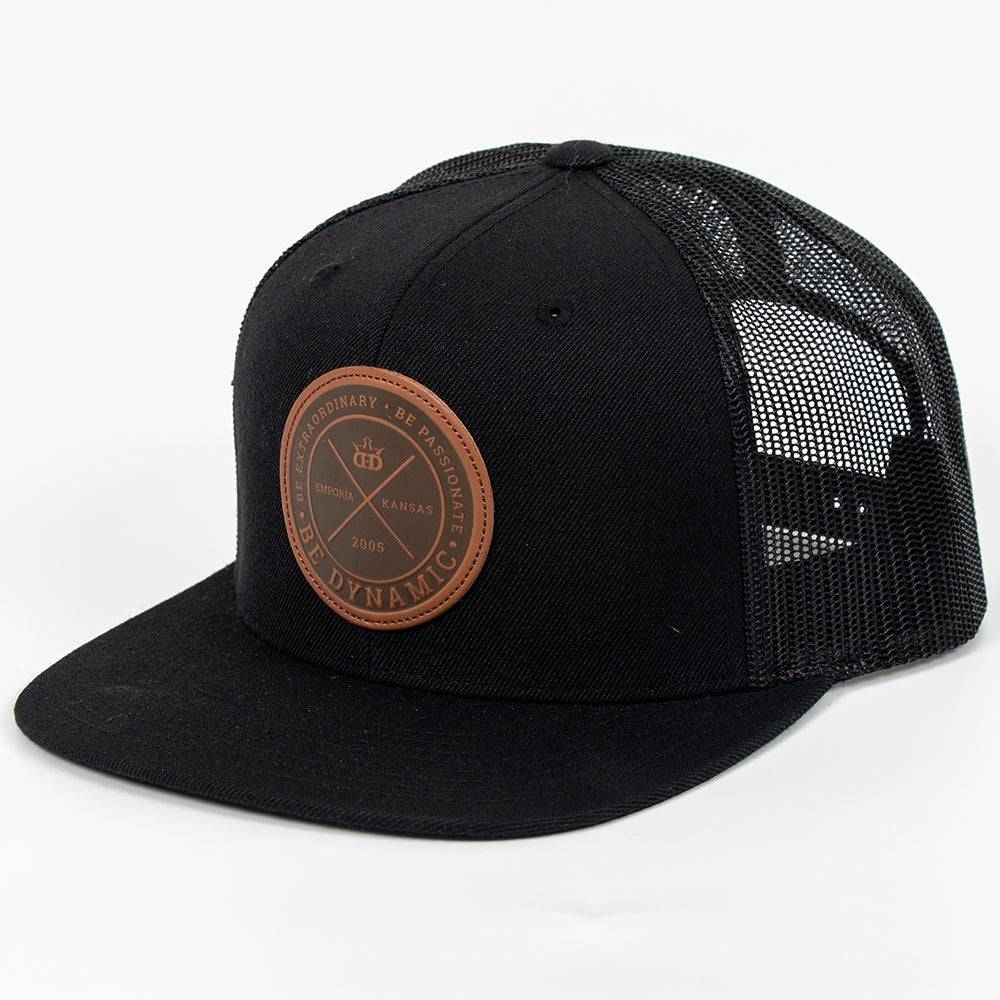 Dynamic Discs Foundation Leather Patch Snapback Mesh Disc Golf Hat - Gotta Go Gotta Throw