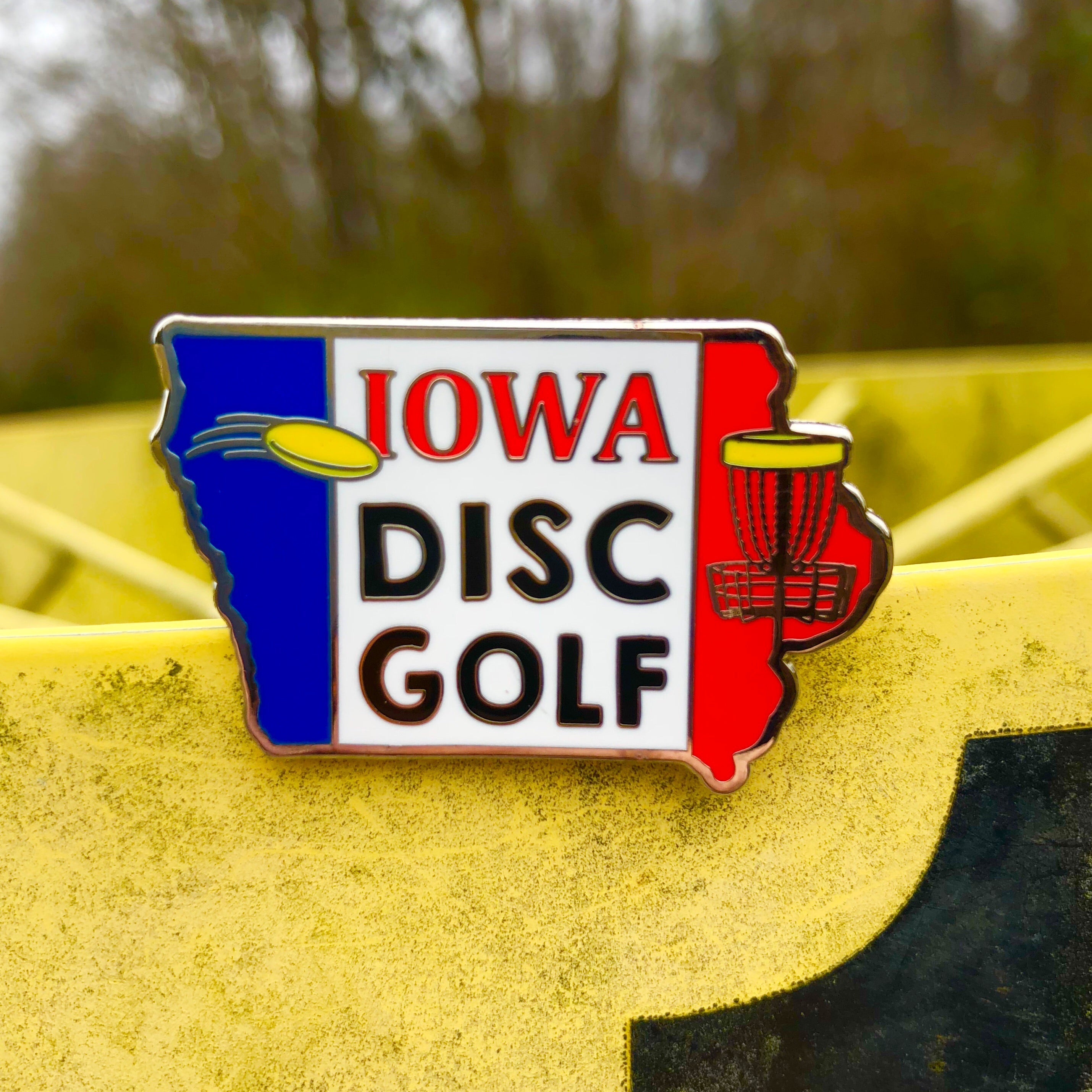 Iowa Disc Golf Pin - Gotta Go Gotta Throw