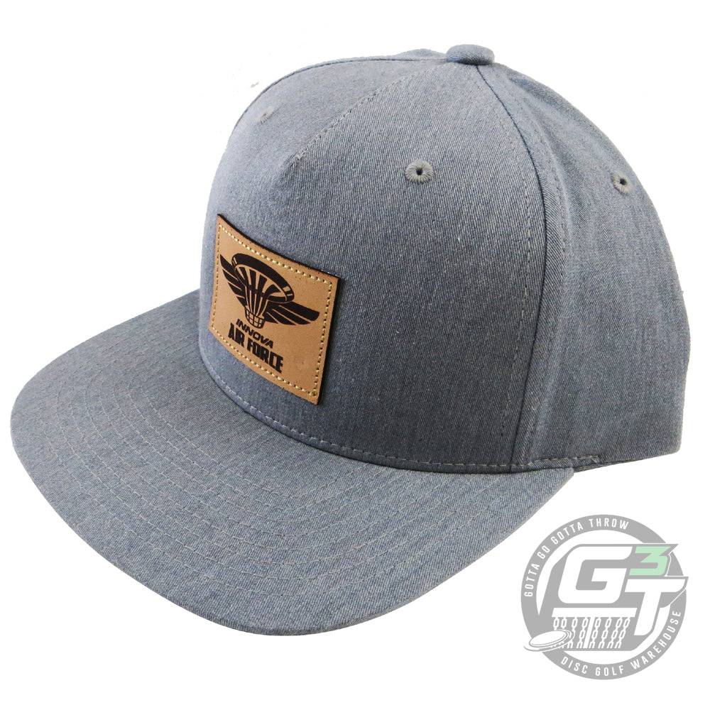 Innova Air Force Leather Patch Adjustable Disc Golf Hat - Gotta Go Gotta Throw