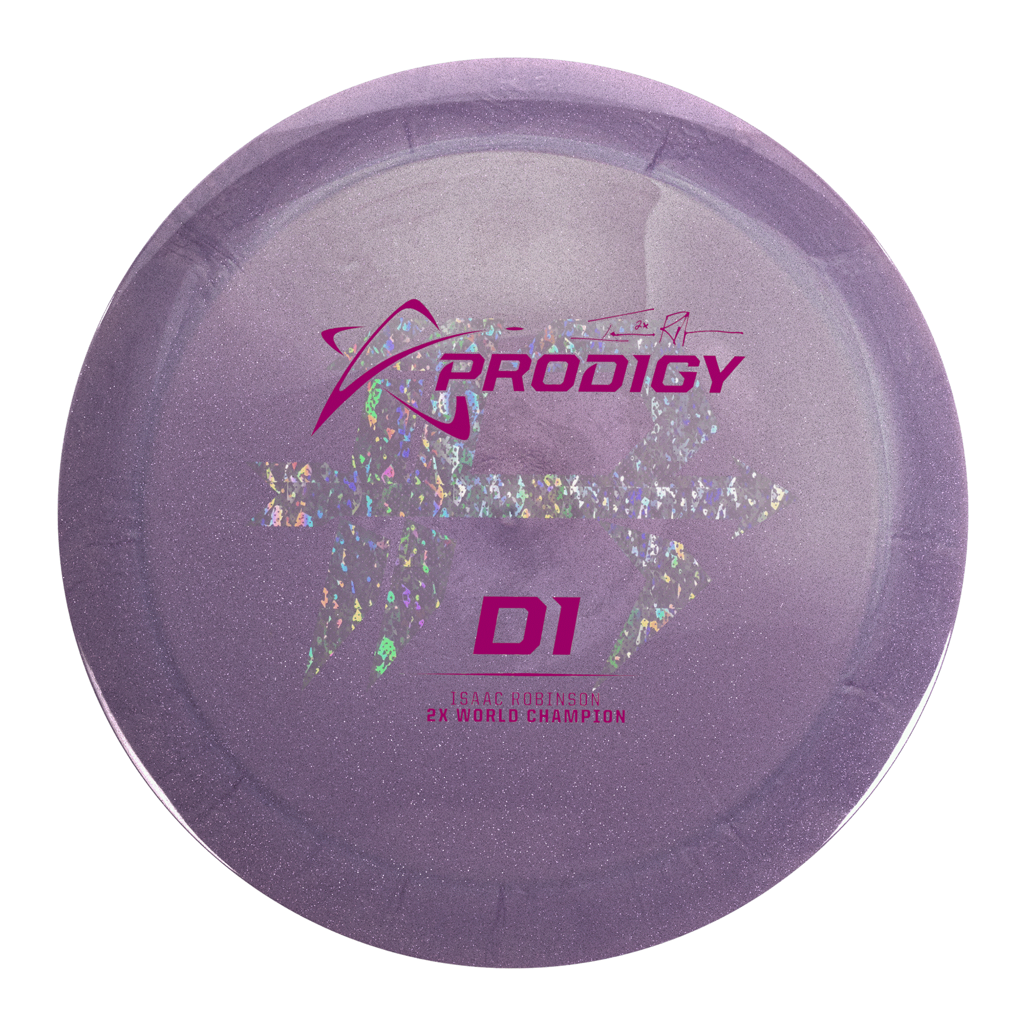 Prodigy Limited Edition Isaac Robinson 2024 PDGA World Champion Commemorative 2X Glimmer 500 Series D1 Distance Driver Golf Disc