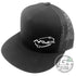 MVP Disc Sports Apparel Black MVP Disc Sports Orbit Logo Flatbill Snapback Mesh Disc Golf Hat