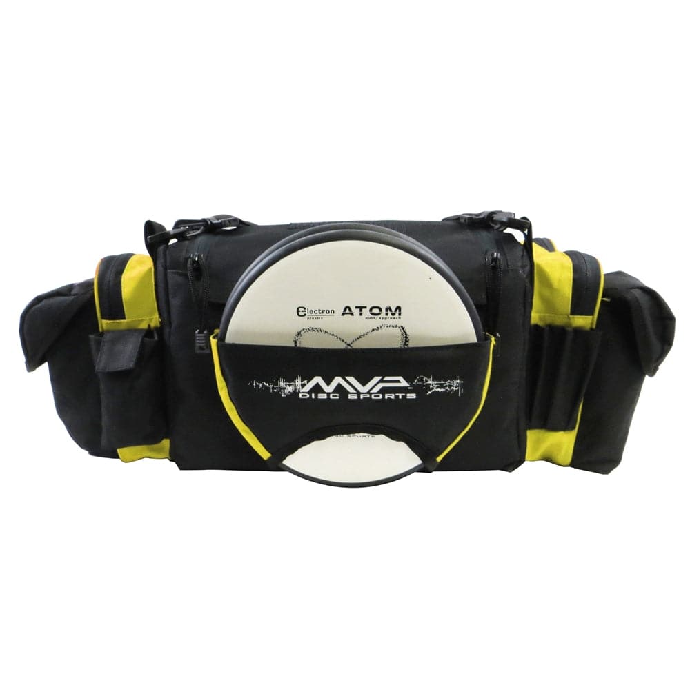 MVP Disc Sports Bag Yellow MVP Nucleus Tournament Disc Golf Bag with Back Straps