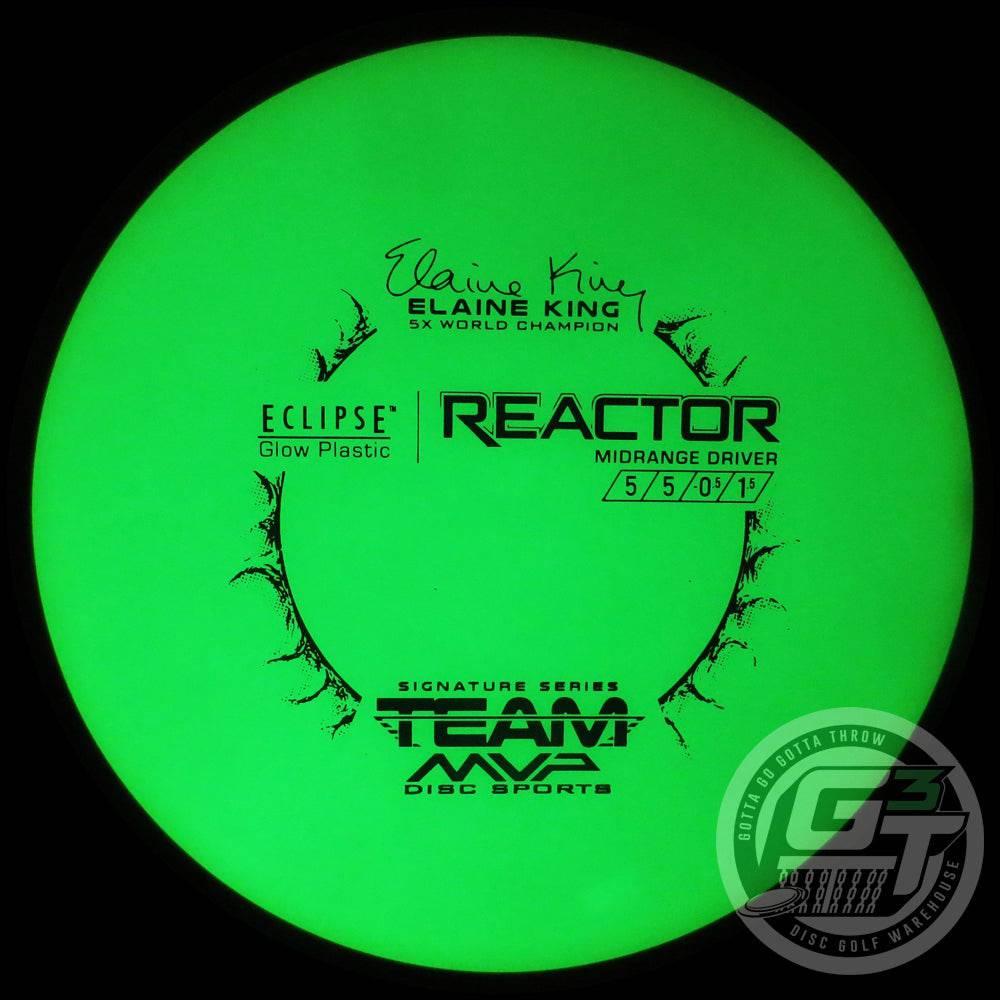 MVP Disc Sports Golf Disc MVP Eclipse 2.0 Glow Proton Reactor [Elaine King 5X] Midrange Golf Disc