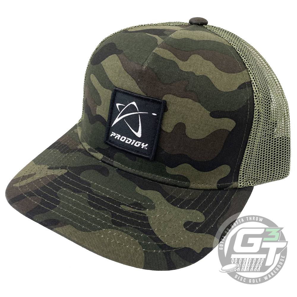 Prodigy Disc Apparel Camo Prodigy Disc Snapback Mesh Trucker Disc Golf Hat