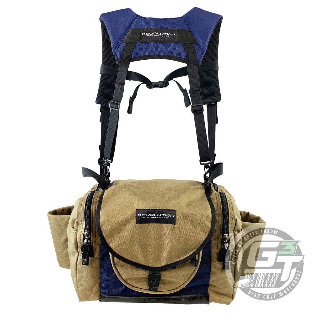 Revolution Disc Golf Bag Khaki / Navy Blue / Khaki Revolution Carolina Team Disc Golf Bag