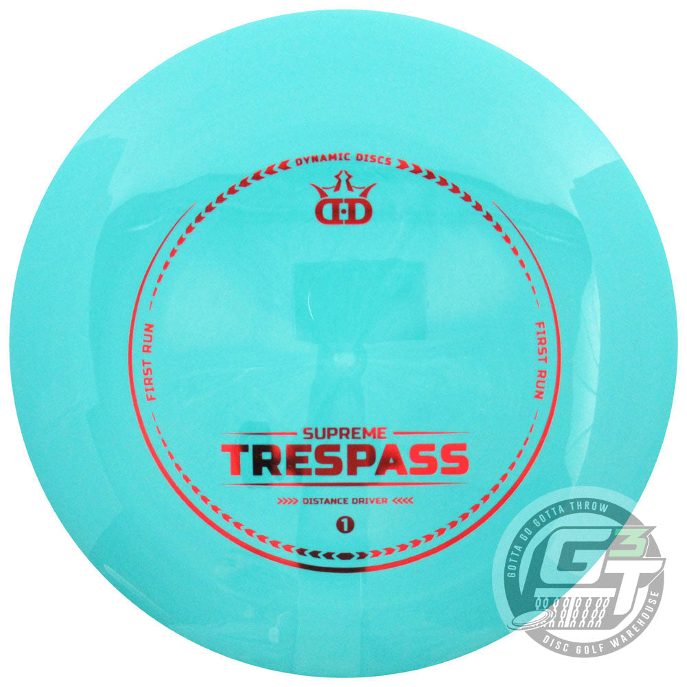 Dynamic Discs First Run Supreme Trespass Distance Driver Golf Disc