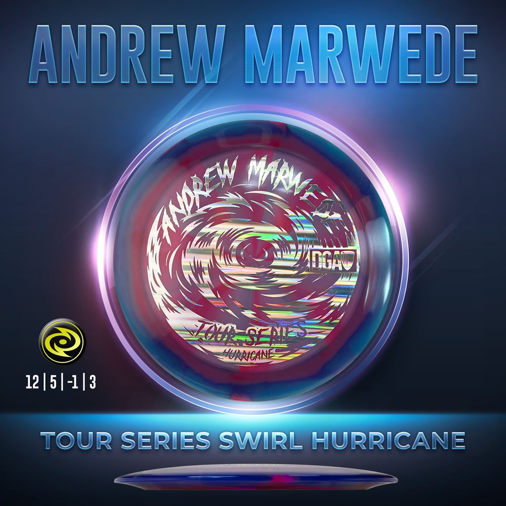 DGA Limited Edition 2023 Tour Series Andrew Marwede Proline Hurricane Distance Driver Golf Disc