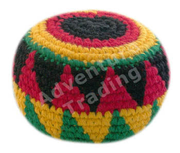 Guatemalan Crochet Footbag - Rasta - Colors & Designs Will Vary