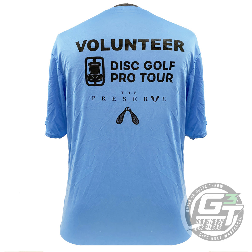 Gotta Go Gotta Throw 2023 Preserve Championship Volunteer Short Sleeve Disc Golf T-Shirt