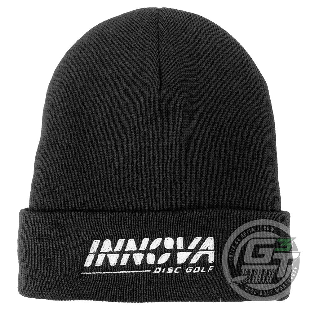 Innova Burst Logo Fleece Lined Knit Cuff Beanie Winter Disc Golf Hat
