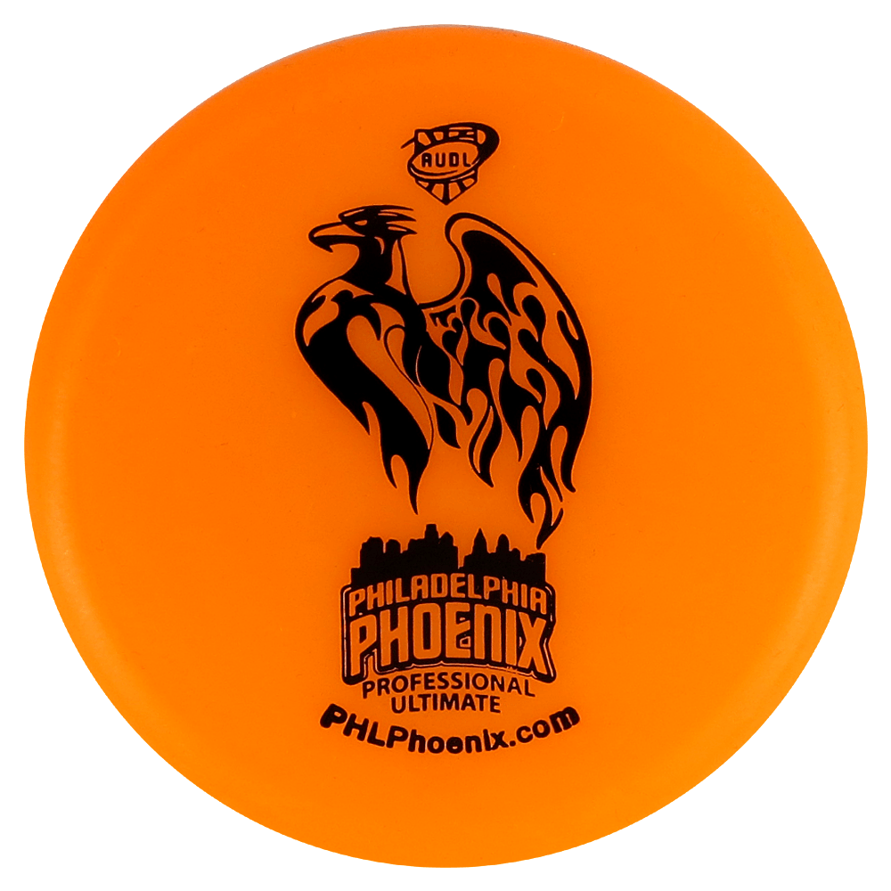 AUDL Mini Little Flyer - 4.25" AUDL Pro Ultimate Philadelphia Phoenix Logo Inter-Locking Mini Marker Disc