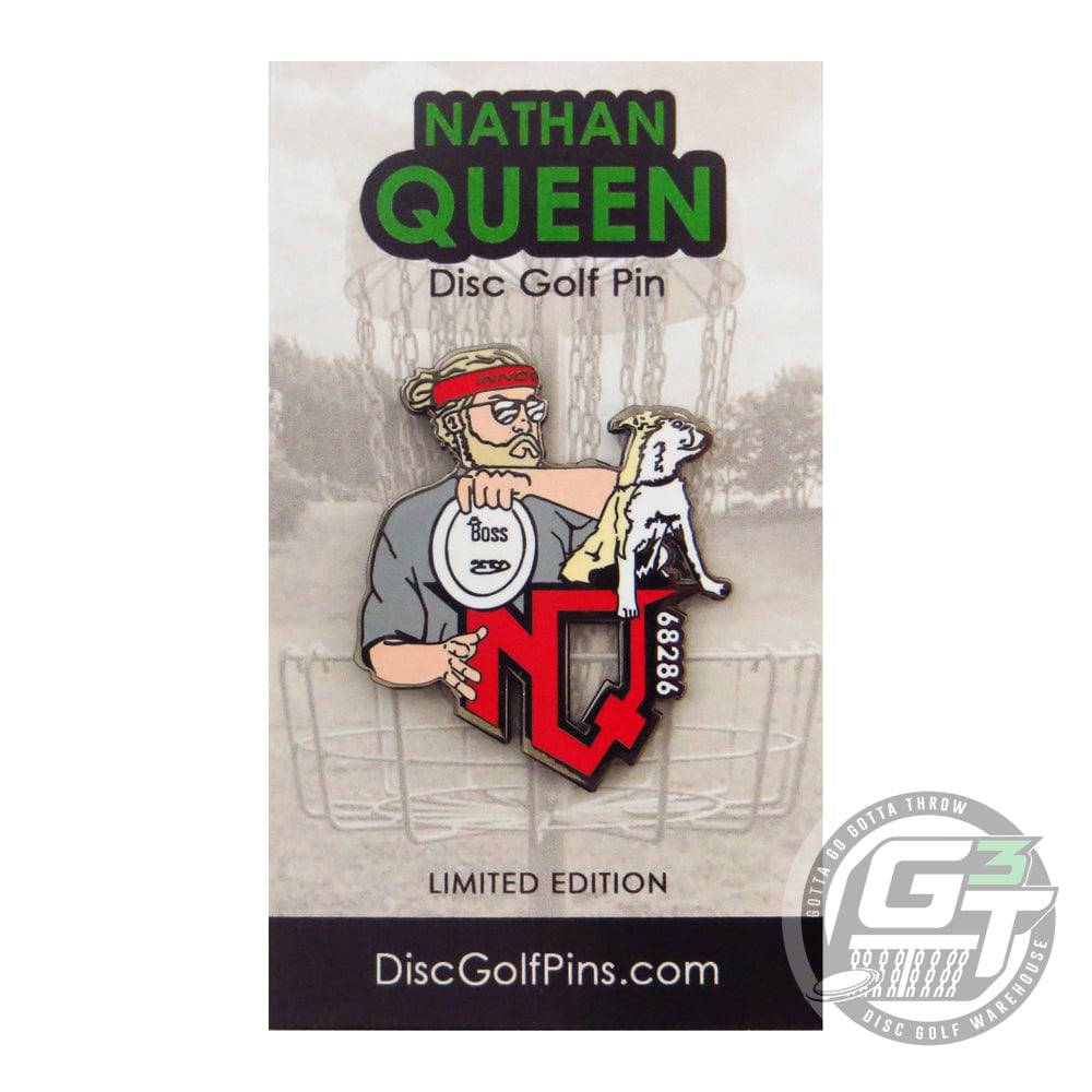 Disc Golf Pins Accessory Red Disc Golf Pins Nathan Queen Series 1 Enamel Disc Golf Pin