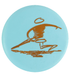 Disc Player Sports Mini Spyral - 3.75" Disc Player Sports Logo Inter-Locking Mini Marker Disc