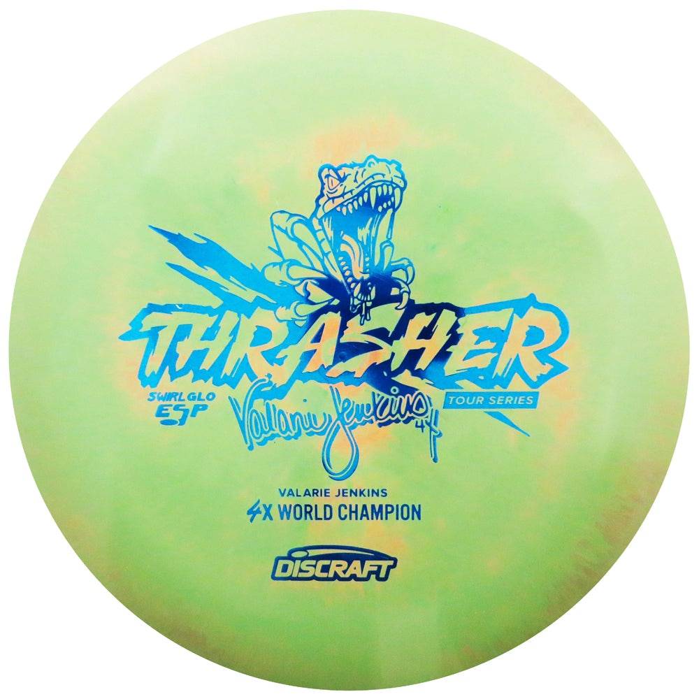 Discraft Golf Disc Discraft Limited Edition 2018 Tour Series Signature Valarie Jenkins Swirl Glo ESP Thrasher Distance Driver Golf Disc