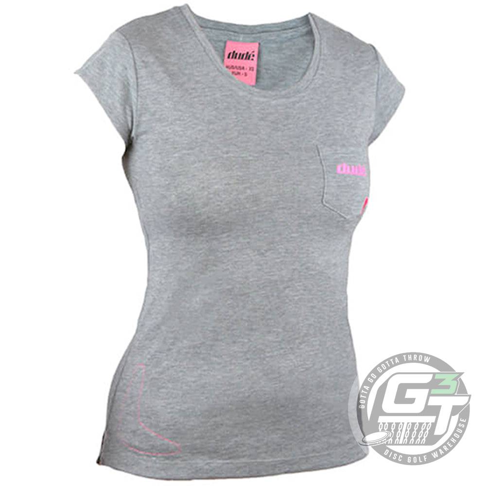 DUDE Apparel XXS / Gray DUDE Ladies Boomer Evolve-Dri Short Sleeve Performance Disc Golf T-Shirt