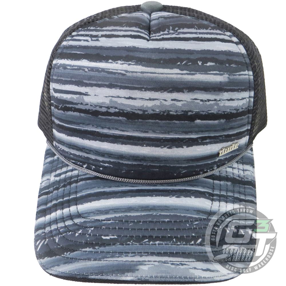 DUDE Apparel S / M / Gray Pattern / Black DUDE Matt Bell Trucker Cap Adjustable Mesh Disc Golf Hat