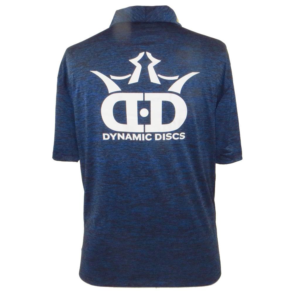 Dynamic Discs Apparel M / Blue Dynamic Discs Heather Short Sleeve Performance Disc Golf Polo Shirt