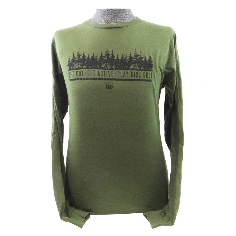 Dynamic Discs Apparel M / Olive Green Dynamic Discs Tree Line Long Sleeve Disc Golf T-Shirt
